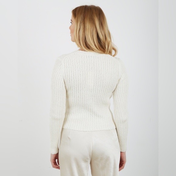 Vince Textured Rib Crew Off White - Picture 17 of 17